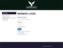 Tablet Screenshot of members.akaranagolf.co.nz